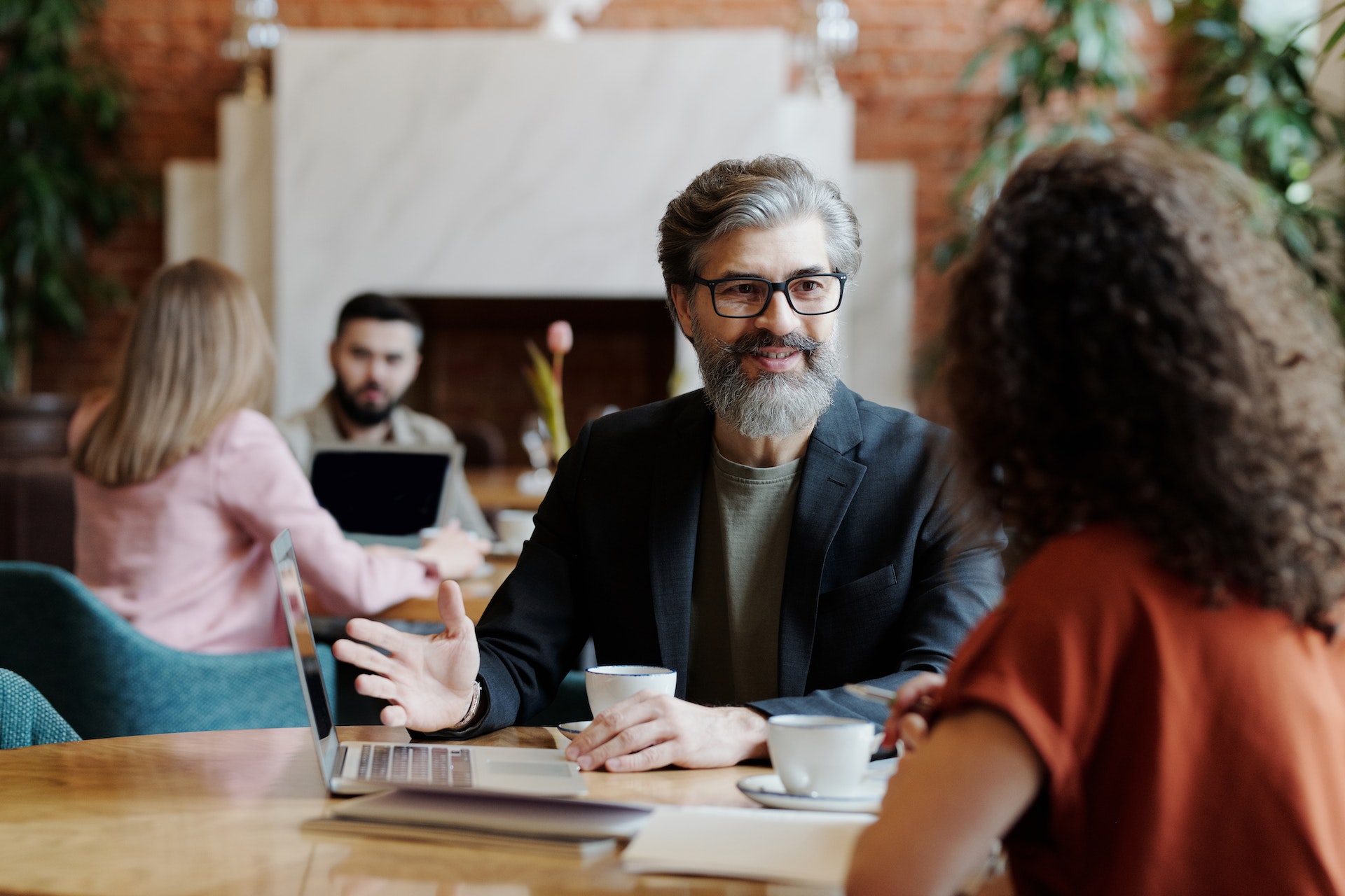 Man in meeting